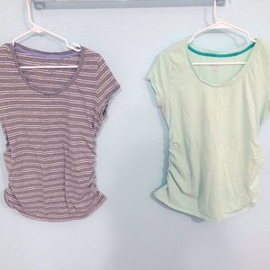 2 Maternity Short Sleeve Shirts Liz Lange Large